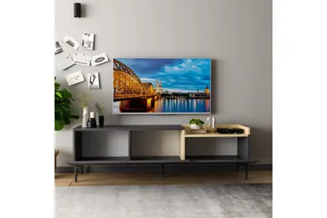 Mijara Tv-bænk 160x37 cm Sort - Hanah Home - Møbler - TV borde & mediemøbler - TV-borde