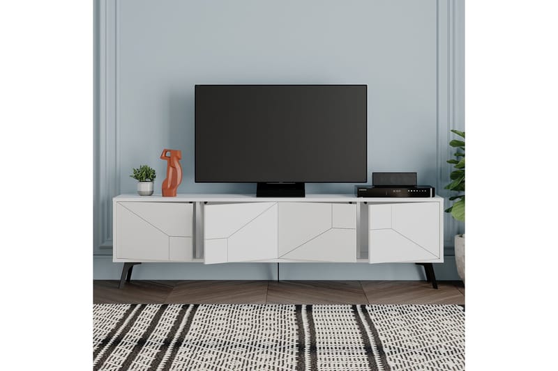 Dune Tv-bord 180x29,6 cm Hvid - Hanah Home - Møbler - TV borde & mediemøbler - TV-borde