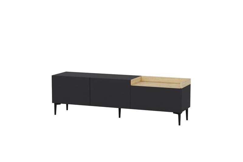 Mijara Tv-bænk 160x37 cm Sort - Hanah Home - Møbler - TV borde & mediemøbler - TV-borde