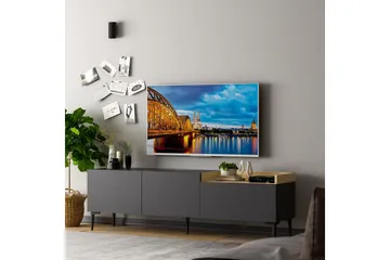 Mijara Tv-bænk 160x37 cm Sort - Hanah Home - Møbler - TV borde & mediemøbler - TV-borde