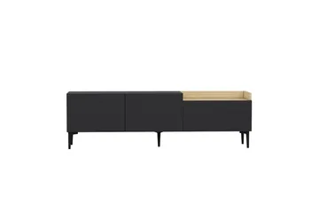 Mijara Tv-bænk 160x37 cm Sort - Hanah Home - Møbler - TV borde & mediemøbler - TV-borde