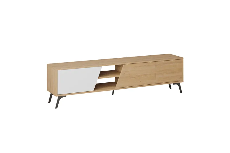 Fiona Tv-bord 180x35,6 cm Brun/Hvid, Hanah Home