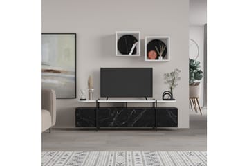 Hanley Tv-möbelset 160x35,6 cm Black/White - Møbler - TV borde & mediemøbler - Tv-møbelsæt