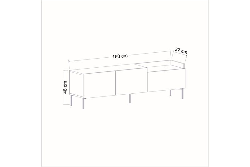 Mijara Tv-bænk 160x37 cm Sort - Hanah Home - Møbler - TV borde & mediemøbler - TV-borde