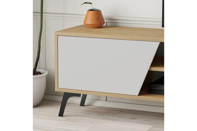 Fiona Tv-bord 180x35,6 cm Brun/Hvid - Hanah Home - Møbler - TV borde & mediemøbler - TV-borde