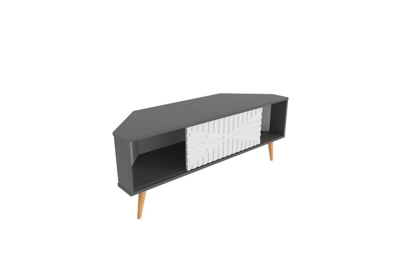 Abbas TV-bænk 140 cm - Antracit/Hvid - Møbler - TV borde & mediemøbler - TV-borde
