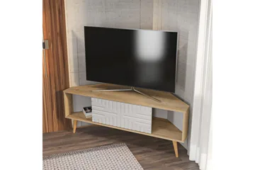 Abbas TV-bænk 140 cm - Eg/Hvid - Møbler - TV borde & mediemøbler - TV-borde