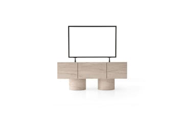 Abbas TV-bænk 150 cm - Travertin - Møbler - TV borde & mediemøbler - TV-borde