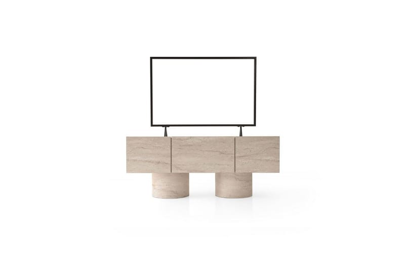 Abbas TV-bænk 150 cm, Travertin