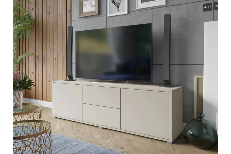Agawal TV-bænk 141 cm - Beige - Møbler - TV borde & mediemøbler - TV-borde