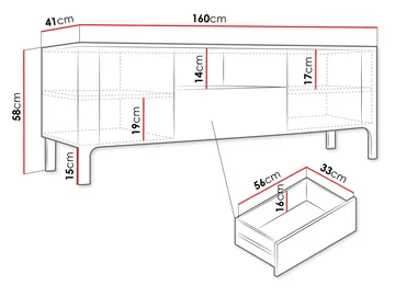 Aggarwal TV-bord 160 cm - Møbler - TV borde & mediemøbler - TV-borde