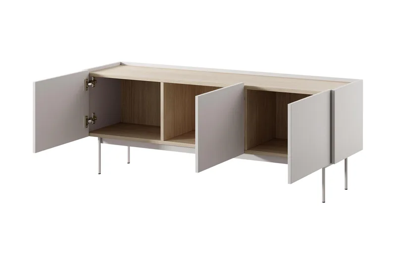 Akansh TV-bænk 144 cm - Beige - Møbler - TV borde & mediemøbler - TV-borde
