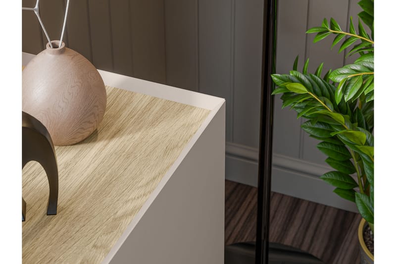 Akie TV-bænk 200 cm - Beige - Møbler - TV borde & mediemøbler - TV-borde