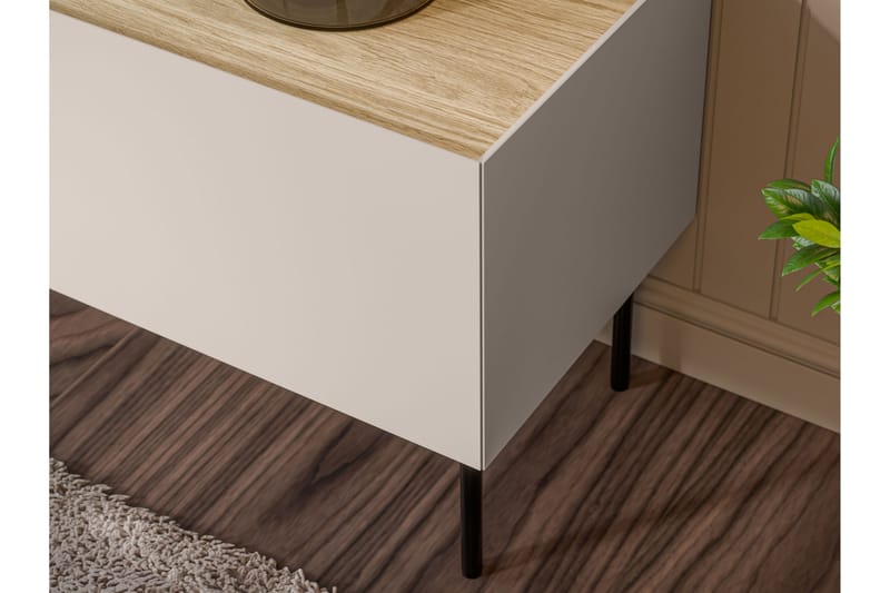 Akie TV-bænk 200 cm - Beige - Møbler - TV borde & mediemøbler - TV-borde