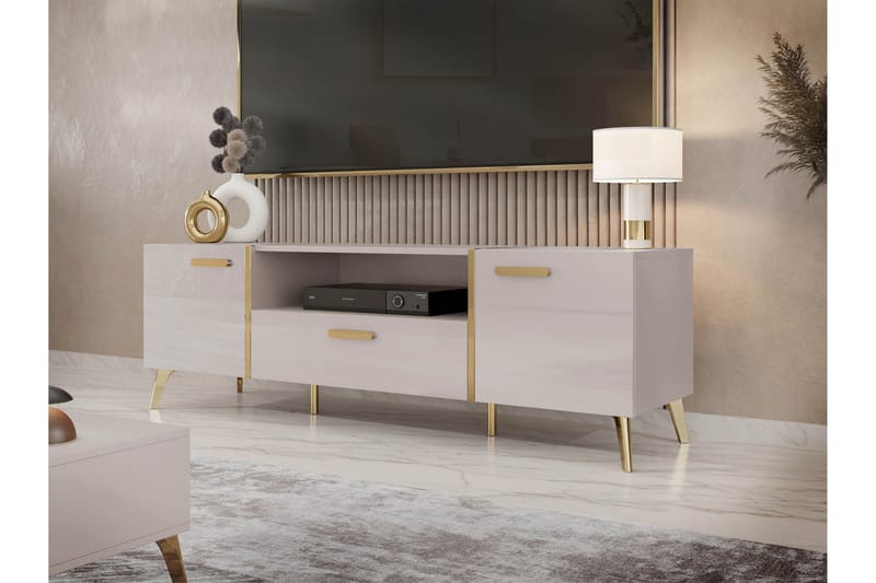 Akihiko TV-bænk 154 cm - Cashmere - Møbler - TV borde & mediemøbler - TV-borde