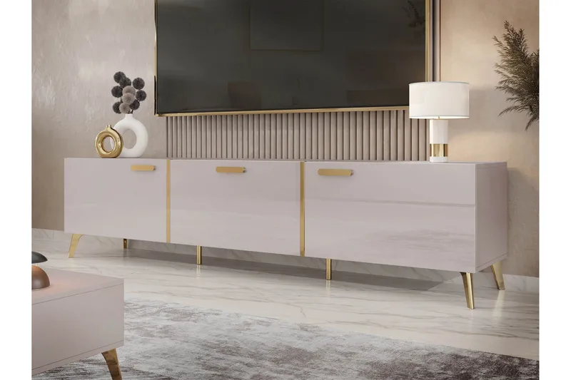 Akihiko TV-bænk 204 cm - Cashmere - Møbler - TV borde & mediemøbler - TV-borde