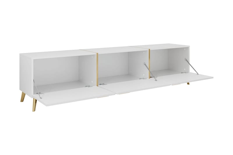Akihiko TV-bænk 204 cm - Hvid - Møbler - TV borde & mediemøbler - TV-borde