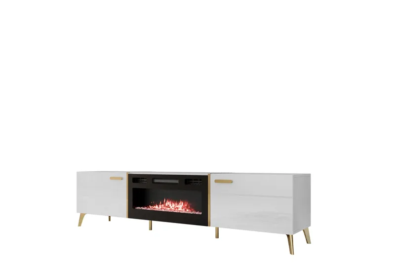 Akihiko TV-bænk 214 cm - Hvid - Møbler - TV borde & mediemøbler - TV-borde