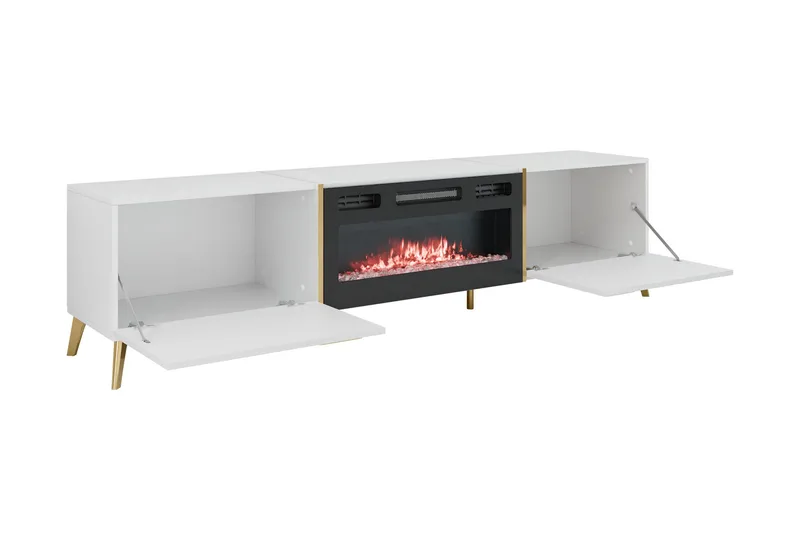 Akihiko TV-bænk 214 cm - Hvid - Møbler - TV borde & mediemøbler - TV-borde