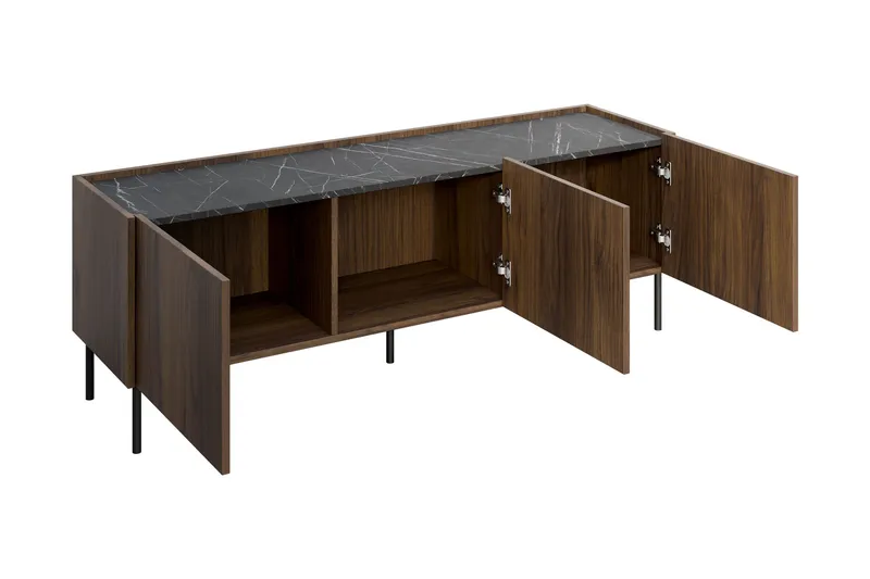 Akihito TV-bænk 144 cm - Brun - Møbler - TV borde & mediemøbler - TV-borde