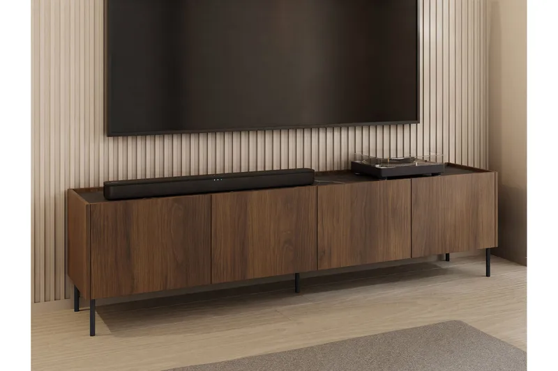 Akihito TV-bænk 200 cm - Brun - Møbler - TV borde & mediemøbler - TV-borde