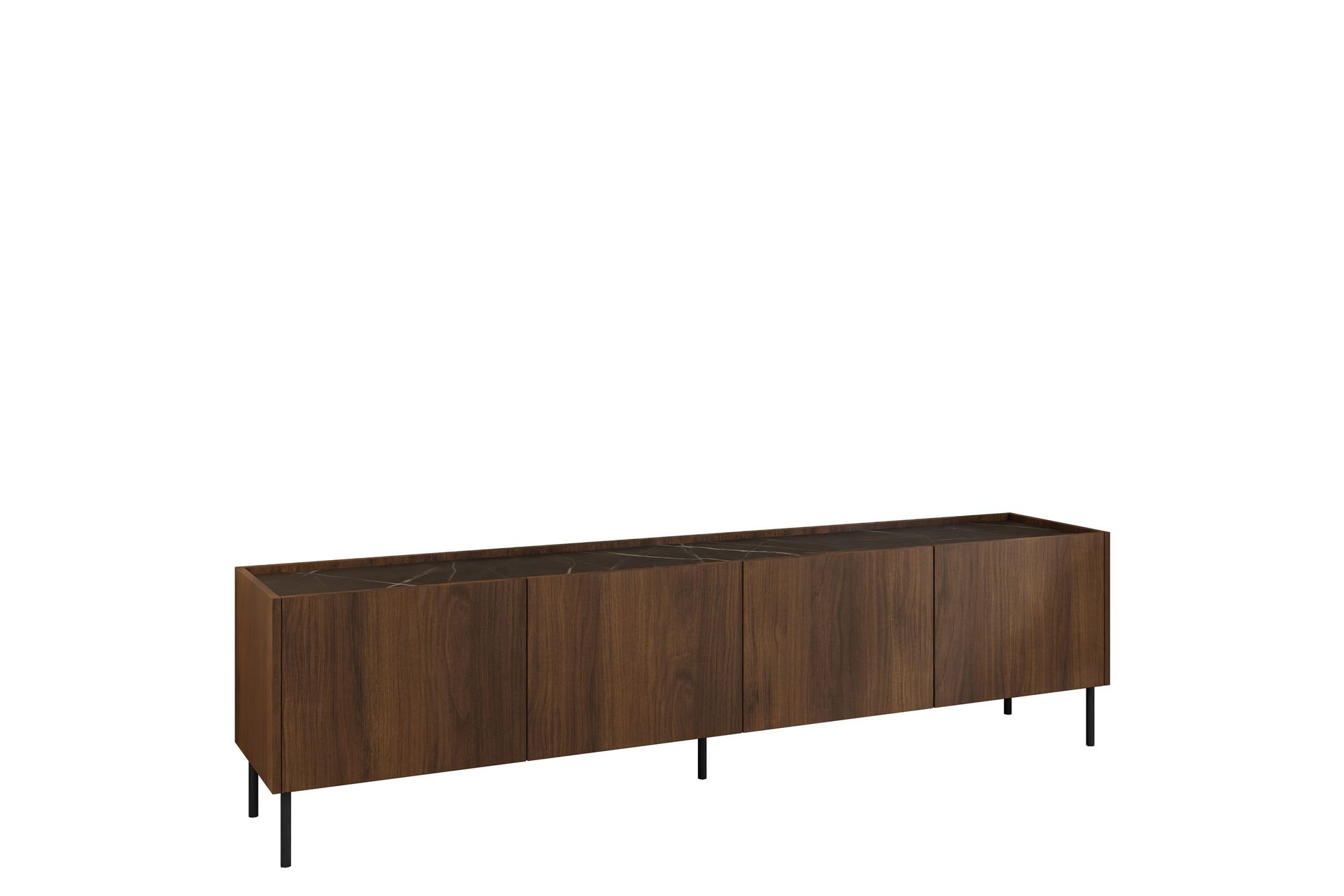 Akihito TV-bænk 200 cm - Brun - Møbler - TV borde & mediemøbler - TV-borde