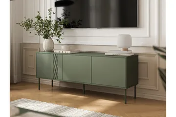 Akiko Gulvstående TV-bænk 150 cm med Opbevaring i Malet Træ - Grøn - Møbler - TV borde & mediemøbler - TV-borde
