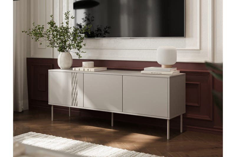 Akiko TV-bænk 150 cm - Beige - Møbler - TV borde & mediemøbler - TV-borde