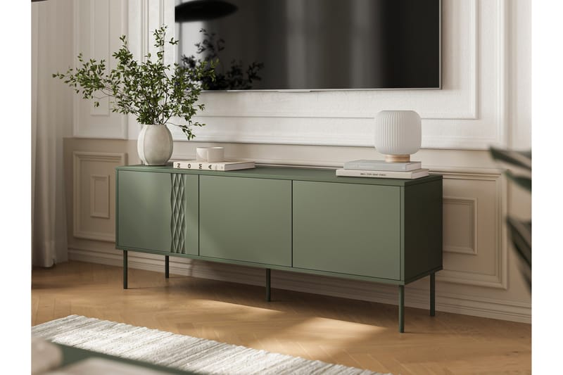 Akiko TV-bænk 150 cm - Grøn - Møbler - TV borde & mediemøbler - TV-borde