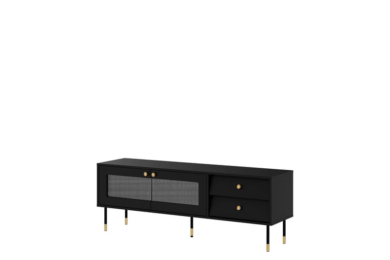 Akilesh TV-bænk 150 cm - Sort - Møbler - TV borde & mediemøbler - TV-borde
