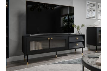 Akilesh TV-bænk 150 cm - Sort - Møbler - TV borde & mediemøbler - TV-borde