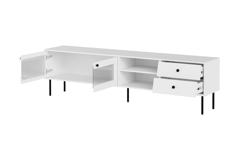 Akilesh TV-bænk 200 cm - Sort - Møbler - TV borde & mediemøbler - TV-borde