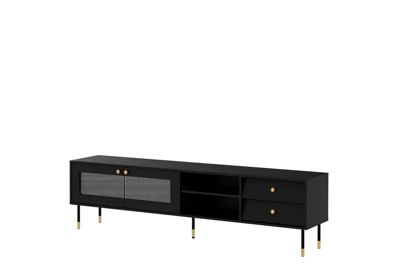 Akilesh TV-bænk 200 cm, Sort