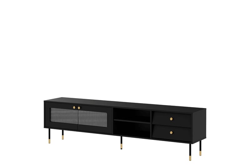 Akilesh TV-bænk 200 cm, Sort