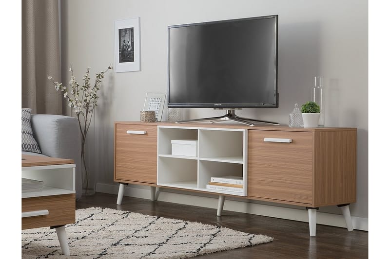 Alloa TV-bord 40 x 180 cm - Hvid - TV-borde