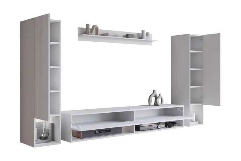 Amadeo TV-møbelsæt - Brun / Hvid - Møbler - TV borde & mediemøbler - Tv-møbelsæt