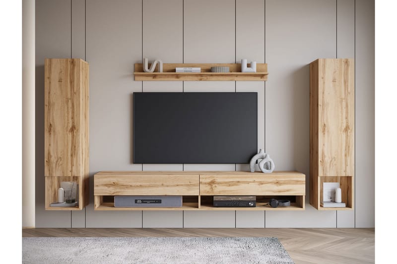 Amadeo TV-møbelsæt - Brun - Møbler - TV borde & mediemøbler - Tv-møbelsæt