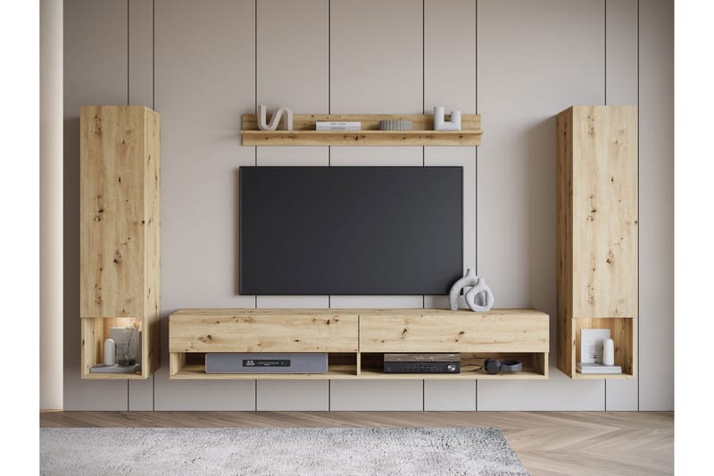 Amadeo TV-møbelsæt - Brun - Møbler - TV borde & mediemøbler - Tv-møbelsæt