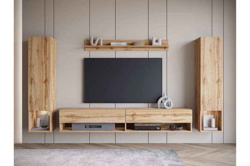 Amadeo TV-møbelsæt - Brun - Møbler - TV borde & mediemøbler - Tv-møbelsæt