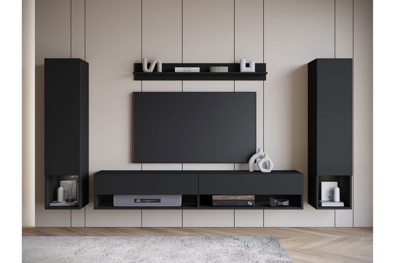 Amadeo TV-møbelsæt - Sort - Møbler - TV borde & mediemøbler - Tv-møbelsæt