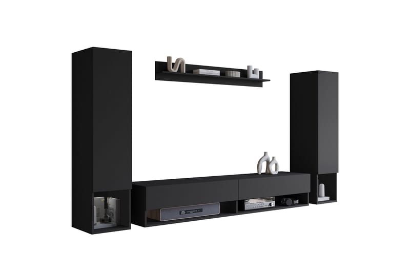 Amadeo TV-møbelsæt - Sort - Møbler - TV borde & mediemøbler - Tv-møbelsæt