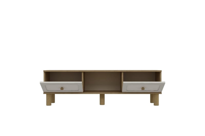 Amarinda TV-bord 150 cm - Brun/Hvid - Møbler - TV borde & mediemøbler - TV-borde