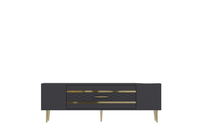 Anira TV-bænk 150 cm - Antracit/Guld - Møbler - TV borde & mediemøbler - TV-borde