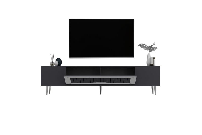 Anira TV-bænk 150 cm - Antracit/Sølv - Møbler - TV borde & mediemøbler - TV-borde