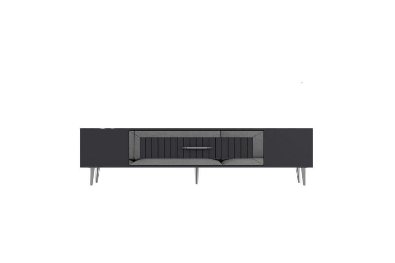 Anira TV-bænk 150 cm, Antracit/Sølv