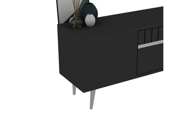 Anira TV-bænk 150 cm - Antracit/Sølv - Møbler - TV borde & mediemøbler - TV-borde