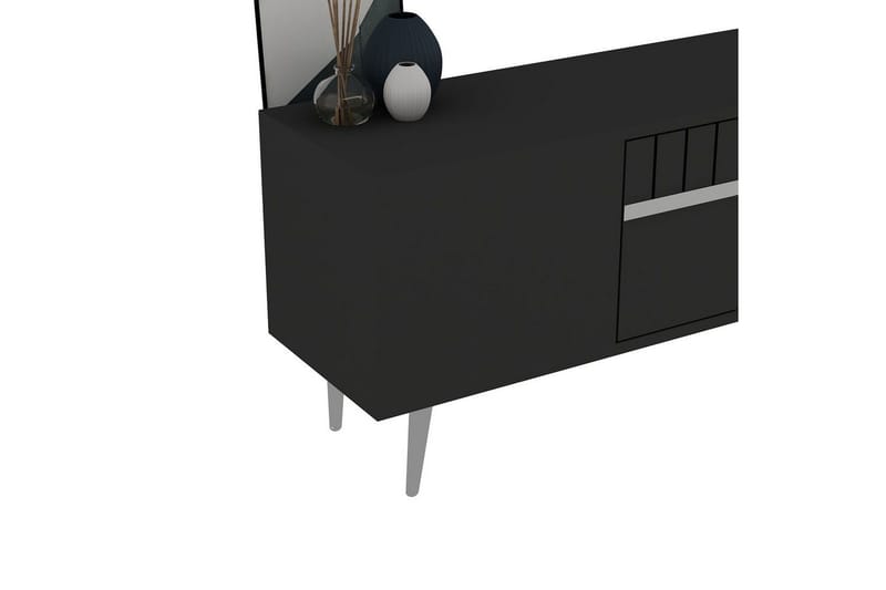 Anira TV-bænk 150 cm - Antracit/Sølv - Møbler - TV borde & mediemøbler - TV-borde