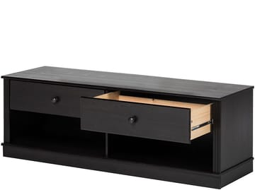 Anita Fritstående Tv-bord 137 cm med Opbevaring i Mørkt Træ - Brun - Møbler - TV borde & mediemøbler - TV-borde