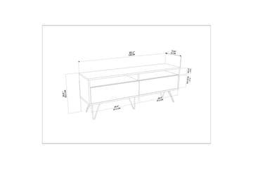 Anvor TV-bænk 140 cm - Hvid/Beige - Møbler - TV borde & mediemøbler - TV-borde