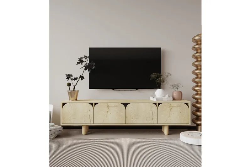 Arvo TV-bænk 180x30 cm - Brun - Møbler - TV borde & mediemøbler - Mediestativ & vægbeslag